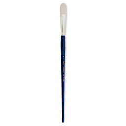 Silver Brush Bristlon Stiff White Synthetic Brush - Filbert, Size 10