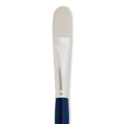 Silver Brush Bristlon Stiff White Synthetic Brush - Filbert, Size 10 (close-up)