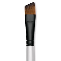Robert Simmons Simply Simmons Synthetic Brush - Angle Shader, Short Handle, Size 5/8" close up