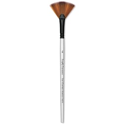 Robert Simmons Simply Simmons Synthetic Brush - Fan Blender, Short Handle, Size 4