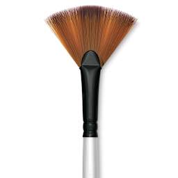Robert Simmons Simply Simmons Synthetic Brush - Fan Blender, Short Handle, Size 4 close up
