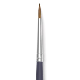 Winsor & Newton Artists' Kolinsky Sable Watercolor Brush - Round, Short Handle, Size 2 close up