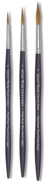 Winsor & Newton Artists' Kolinsky Sable Watercolor Brushes - Pointed Round