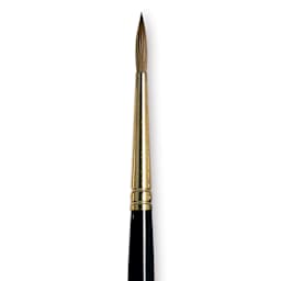 Da Vinci Maestro Kolinsky Brush - Full Belly Round, Short Handle, Size 2 close up