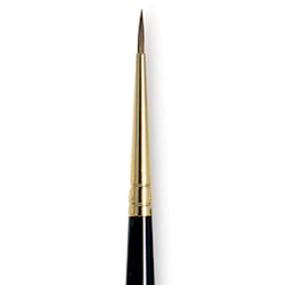 Da Vinci Maestro Kolinsky Brush - Full Belly Round, Short Handle, Size 3 close up