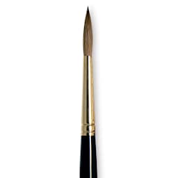 Da Vinci Maestro Kolinsky Brush - Full Belly Round, Short Handle, Size 5 close up