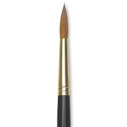 Da Vinci Maestro Kolinsky Brush - Full Belly Round, Short Handle, Size 8 close up