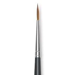 Da Vinci Maestro Kolinsky Brush - Long Tapered Round, Short Handle, Size 0 close up