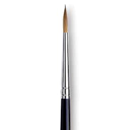 Da Vinci Maestro Kolinsky Brush - Long Tapered Round, Short Handle, Size 1 close up