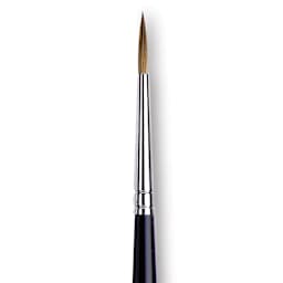 Da Vinci Maestro Kolinsky Brush - Long Tapered Round, Short Handle, Size 2 close up