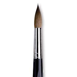Da Vinci Maestro Kolinsky Brush - Long Tapered Round, Short Handle, Size 18 close up