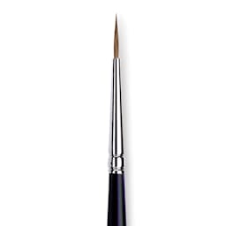 Da Vinci Maestro Kolinsky Brush - Long Tapered Round, Short Handle, Size 2/0 close up