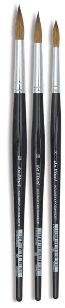 Da Vinci Ussuri Red Sable Round Brush Sets - Set of 3 Round brushes shown upright