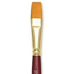 Grumbacher Goldenedge Brush - Wash, Short Handle, Size 1/2" close up