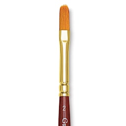 Grumbacher Goldenedge Brush - Filbert, Short Handle, Size 2 close up