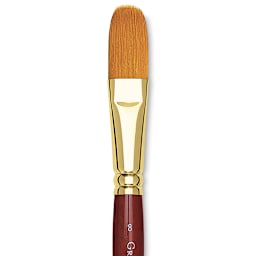 Grumbacher Goldenedge Brush - Filbert, Short Handle, Size 8
