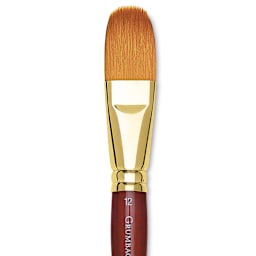 Grumbacher Goldenedge Brush - Filbert, Short Handle, Size 12 close up