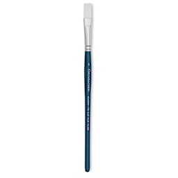 Grumbacher Academy Watercolor Brush - Flat Shader, Short Handle, Size 4