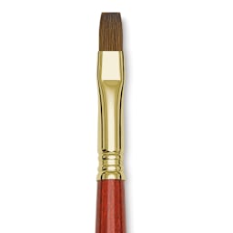 Blick Master Kolinsky Sable Brush - Bright, Short Handle, Size 10 close up