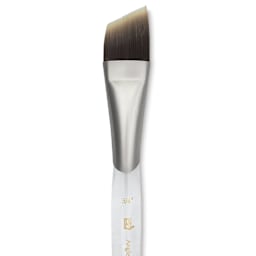 Princeton Synthetic Clear Handle Brush - Angle Wash, Short Handle, Size 3/4"