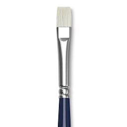 Silver Brush Bristlon Stiff White Synthetic Brush - Bright, Size 4 (close-up)
