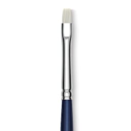 Silver Brush Bristlon Stiff White Synthetic Brush - Bright, Size 2/0 (close-up)
