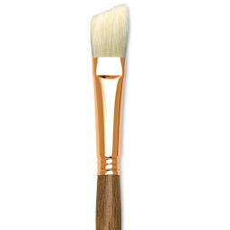 Princeton Best Natural Bristle Brush - Angle Bright, Long Handle, Size 10 close up