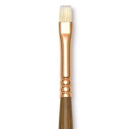 Princeton Best Natural Bristle Brush - Bright, Long Handle, Size 1 close up