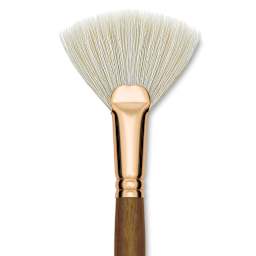 Princeton Best Natural Bristle Brush - Fan, Long Handle, Size 12 close up
