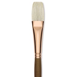 Princeton Best Natural Bristle Brush - Flat, Long Handle, Size 10 close up