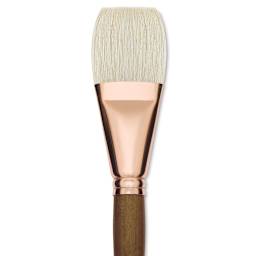 Princeton Best Natural Bristle Brush - Flat, Long Handle, Size 20 close up