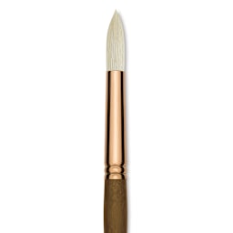 Princeton Best Natural Bristle Brush - Round, Long Handle, Size 12 close up