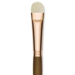 Princeton Best Natural Bristle Brush - Short Filbert, Long Handle, Size 12 close up