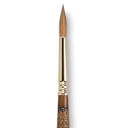 Escoda Reserva Kolinsky-Tajmyr Sable Brush - Round, Long Handle, Size 8 close up