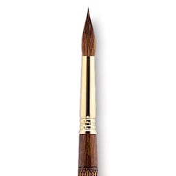 Escoda Reserva Kolinsky-Tajmyr Sable Brush - Round, Long Handle, Size 10 close up
