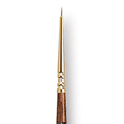Escoda Reserva Kolinsky-Tajmyr Sable Brush - Round, Long Handle, Size 5/0 close up