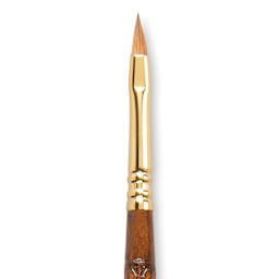 Escoda Reserva Kolinsky-Tajmyr Sable Brush - Filbert, Long Handle, Size 4 close up