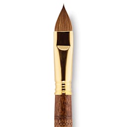 Escoda Reserva Kolinsky-Tajmyr Sable Brush - Filbert, Long Handle, Size 16 close up