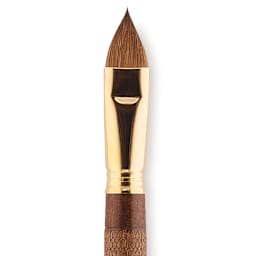 Escoda Reserva Kolinsky-Tajmyr Sable Brush - Filbert, Long Handle, Size 20 close up
