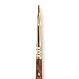 Escoda Reserva Kolinsky-Tajmyr Sable Brush - Bright, Long Handle, Size 0 close up