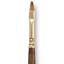 Escoda Reserva Kolinsky-Tajmyr Sable Brush - Bright, Long Handle, Size 6 close up