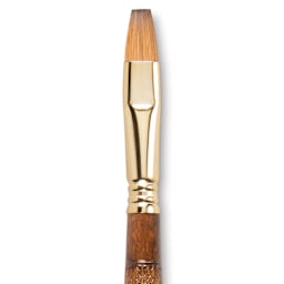 Escoda Reserva Kolinsky-Tajmyr Sable Brush - Bright, Long Handle, Size 12 close up