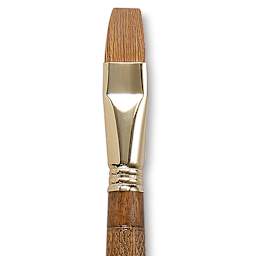 Escoda Reserva Kolinsky-Tajmyr Sable Brush - Bright, Long Handle, Size 18 close up