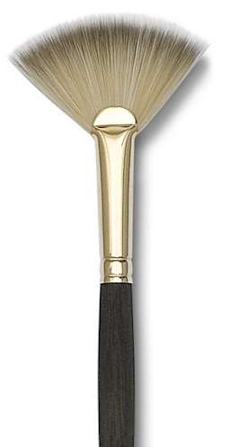 Princeton Umbria Series Synthetic Brushes - Closeup of Fan Brush