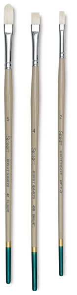 Robert Simmons Signet Bristle Brushes - Long Handle, Pack L, Set of 3 Brushes out of package