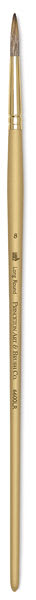Princeton Imperial Synthetic Mongoose Brushes - Long handled Long Round Brush shown upright