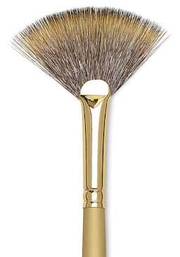 Princeton Imperial Synthetic Mongoose Brushes  - Closeup of tip of Fan Brush