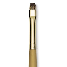 Princeton Synthetic Mongoose Brush - Bright, Long Handle, Size 6 close up