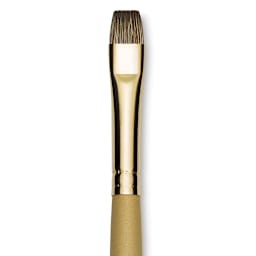 Princeton Synthetic Mongoose Brush - Bright, Long Handle, Size 10 close up