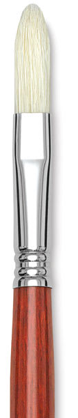 Blick Master Bristle Brush - Long Filbert, Long Handle, Size 12 close up